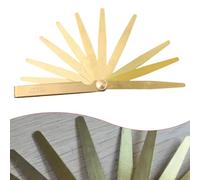 High Precision Metric Feeler Gauge, 13 Blades Brass Measuring Tool for Tappet Clearances, Spark Plug Gaps, Bearing Clearances and Piston Ring Gaps, 0.05-1.00mm