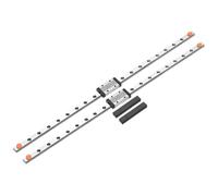 High Precision MGN9 Linear Rail Kit 400mm with MGN9H Sliding Carriage Block for DIY 3D Printers and CNC Machines, Silver Finish