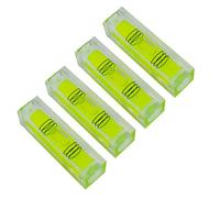 High precision mini bubble, double line small bubble, three line flat ball level, household level ruler can be turned 180 degrees (Non-magnetic, 55 * 15 * 15mm（4PCS))