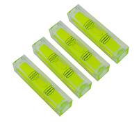 High precision mini level bubble, double line small level bubble, three line flat ball household ruler can be turned 180 degrees (Non-magnetic, 66 * 15 * 15mm（4PCS))