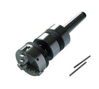 High Precision MT1 Shank Revolving Live Center M14x 1 with 50 mm 3 Jaws Self Centering Chuck - Lathe's Tailstock 1MT