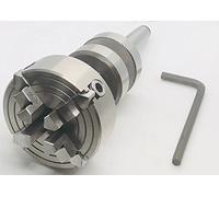 High Precision MT3 Shank Revolving Live Center M14x 1 with 65 mm 4 Jaws Independent Lathe Chuck - Lathe's Tailstock 3MT