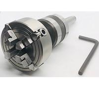 High Precision MT4 Shank Revolving Live Center M14x 1 with 65 mm 4 Jaws Independent Lathe Chuck - Lathe's Tailstock 4MT