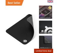 SteelSeries QcK Cloth Gaming Mouse Pad - Micro-Woven Surface - Optimized For Gaming Sensors - Size M (320 x 270 x 2mm) - Black