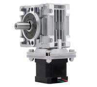 High Precision Ratio 1:5-1:60 Single/Double/Hole Shaft DC Nema 17 Worm Geared Reducer Stepper/Step Motor with Worm Gearbox(Ratio 10,42X40MM_DUAL AXIS OUTPUT)