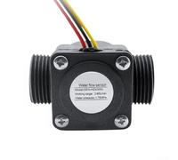High Precision Solar Water Flow Sensor 5-24v Dc For 2-45 L Min Rate Monitoring With Real Time Data Output And Long Lasting Abs Build For Garden Irrigation Systems Black Color Unit(SEN-HZ43WA-4Q)