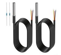 High Precision Waterproof Temperature Sensor Set Of Two Made From Rust Resistant Stainless Steel For Accurate Grill Monitoring In Humid Conditions Works With For Raspberry Pi And Stm Microcontrollers