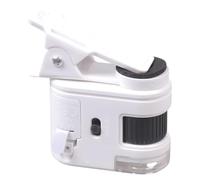 High Precisions Small Microscope with LED Illuminates Portable Scientific Research Tool Jewelry Loupe ABS Educational
