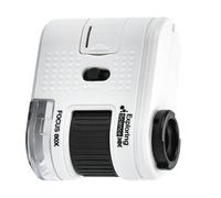 High Precisions Small Microscope with LED Illuminates Portable Scientific Research Tool Jewelry Loupe ABS Educational