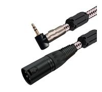 High Premium Stereo Mini Jack 3.5mm to male 3pin Audio Cable For Mixer Mixing Console Microphone Amplifier 1m 2m(White Angle,12m)