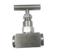High Pressure 1/4" BSPT Female Shut Off Needle Valve Crane 2300 PSI 304 Stainless Flow Control Water Air Fuel CO2 Gas