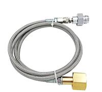 High Pressure 1.5m/90cm CO2 Adapter Hose for Home Machine to 2-10 Kg Bottles Tank Cylinder(0.9M EU-W21.8 SS)