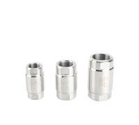 High Pressure 1/8" 1/4" 3/8" 1/2" 3/4" 1" BSP Female 304 Stainless Steel Check One Way Valve Non-Return Steam Water Oil(DN6-1l8)