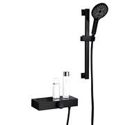 High Pressure 2-Mode Handheld Shower Head - Anti-Clog Nozzles, Built-in Power Wash to Clean Tub, Tile and Pets, Extra Long Stainless Steel Hose, Wall Brackets