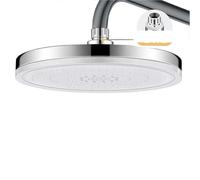 High-Pressure 230mm Rain Showerhead - Luxurious Round Design Large Flow Silver Finish Bathroom Accessory for Ultimate Shower Experience