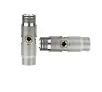 High Pressure 3/8" 9.52mm Interface Slip Lock Quick Connector Tee Elbow Straight Joint Nozzles Seat Misting System Fittings (3-Way Connector) Double Quick Insert + Four Holes 5pcs