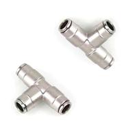 High Pressure 3/8" 9.52mm Interface Slip Lock Quick Connector Tee Elbow Straight Joint Nozzles Seat Misting System Fittings (3-Way Connector) Three interfaces 5pcs