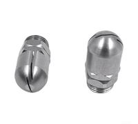 High-Pressure 304 Stainless Steel Rotary Nozzle for Mini Bottle Washer 2-Point Threaded Spray Attachment Silver Wide-Angle Cleaning for Small Bottles Jars Home Kitchen Industrial(B)