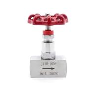 High Pressure 304 Stainless Steel Shut Off Needle Valve - 1/4" to 1" Female Thread 2 Way Pipe Fitting 1pc(1/4 in)