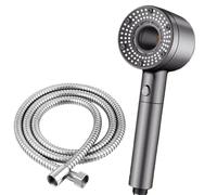 High-Pressure 5-Setting Shower Head Set - Blue Adjustable Spray Easy Installation - Powerful Water Flow for Spa-Like Home Bathroom Experience