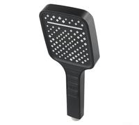 High Pressure Adjustable 7 Mode Handheld Shower Head with Rainfall Spray, ABS Plastic and Chrome Finish for Standard 20mm (G1/2) Bathroom Pipes, for Ideal for Home and Travel Use(Black)