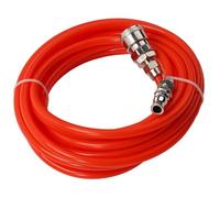 High Pressure Air Hose 5mm ID with Quick Release Plugs, Red Heavy Duty Pneumatic Tube for Industrial and Repair Use red 5m