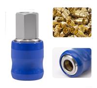 High Pressure Air Line Connector for Quick Release Coupling Rustproof Steel Fitting for Pneumatic Tools Euro Style 1/4 Inch(Inner Silk)