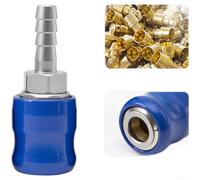 High Pressure Air Line Connector for Quick Release Coupling Rustproof Steel Fitting for Pneumatic Tools Euro Style 1/4 Inch(Intubation 10 Mm)