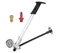 High Pressure Air Pumps 400psi Aluminum Gauges Equipped Shock Absorbers Inflator Tool Upgrades for Bike Suspension Fork Front Fork Air Pumps with Rotatable Hose