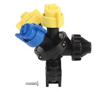 High Pressure Atomization Spray Nozzle 3 Head Fan Shape Agricultural Sprayer Mist Nozzle Drip Proof Tractor Spray Nozzle for Farm Irrigation Garden Greenhouse Plastic Material