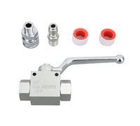 High Pressure Ball Valve Kit, Stainless Steel Quick Connect Fittings Washer Ball Valve Kit for 4500 PSI Power Washer Hose (3/8in)