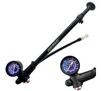 High Pressure Bicycle Damper Pump (Max 400 PSI) 3-in-1 Bicycle Fork Pump, Rear Suspension Pump and Bicycle Tyre Pump, Bicycle Pump with Pressure Gauge, Portable Mini Pump with Vent Button