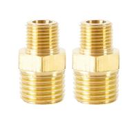 High Pressure Brass Pipe Coupling with Double External Threads Strong & Safe Metal Threaded Fitting for Drinking Water Brass Pipe Adapters