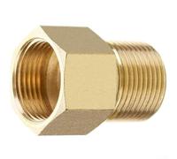 High pressure brass swivel adapter with M22 internal to M22 15 external thread for connecting washer hoses and water pipes with anti reversal design