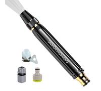 High Pressure Car Wash Hose Nozzle, 15CM, Adjustable Garden Spray Water, Alloy, Multi-Mode Water Flow Booster Cleaning Tool, for Car Washing Garden Watering Lawn Care Patio Floor Home Outdoor Main