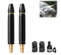 High Pressure Car Wash Spray Nozzle, 360° Adjustable Garden Hose Nozzle, Heavy Duty Adjustable Water Nozzle Jet Sweeper for Car, Patio, Garden Watering (2PC)