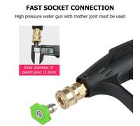 High Pressure Cleaning Gun Connector + Five Color Car Washing Nozzle For Karcher K2 K3 K4 K5 K6 K7 Auto Accessories
