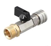 High pressure cleaning switch with 14 quick connector and M22 14mm pipe compatible with multiple cleaning machine hoses for precise water control (Stainless steel)
