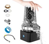 High Pressure Electric Cup Washer - Automatic Glass Rinser Cup Cleaner for Kitchen Sink, Bar, Coffee Shop - Includes Cup Brush and Supercharged Nozzle (24W)
