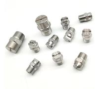 High Pressure Fan Nozzle， 304 Stainless Steel Flat Fan Spray Tips Pack Of 20 65 Degree Multiple BSPT Male Thread Sizes(1/2(orifice diameter 4.0mm))