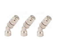 High Pressure Fan Nozzle, Brass Adjustable Nozzle 5mm M14x5mm with Washer O-Ring Pack of 2-10 Multiple Sizes(Silver Elbow Nozzle,4pc)