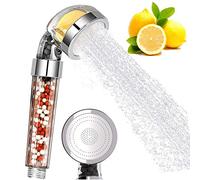 High Pressure Filtered Shower Head, Ionic Bath Shower Handheld with Vitamin C, Water Saving Head Shower - Ionic Stone Filter Remove Chlorine & Fluoride & Calcium for Dry Skin & Hair
