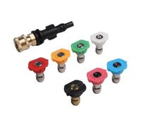 High Pressure Foam Nozzle with Quick Connect Adapter | 3500 PSI Brass Tip Set for Lavor For Parkside PHD For VAX Hammer For Champion For Craftsman Pressure