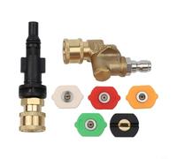 High Pressure Foam Pot Adapter with 180° Swivel Nozzle and 1/4 Quick Connect, Brass Construction, Compatible with Lavor, Parkside PHD, VAX, Sterwins, 4500 PSI