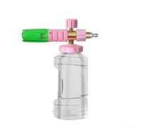 High Pressure Foam Sprayer, 4000 PSI 1000Ml High Pressure Foam Sprayer With Adjustable Foam And Stainless Steel Nozzles For Car (Green pink)