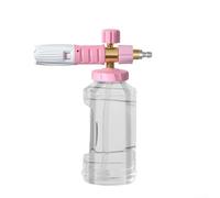 High Pressure Foam Sprayer, 4000 PSI 1000Ml High Pressure Foam Sprayer With Adjustable Foam And Stainless Steel Nozzles For Car (White pink)