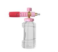 High Pressure Foam Sprayer, 4000 PSI 1000Ml High Pressure Foam Sprayer With Adjustable Foam And Stainless Steel Nozzles For Car (Red pink)