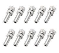 High Pressure Fogging Spray Head，Misting Nozzles， Pack of 10 Brass Nickel Plated Misting Nozzles 0.2-0.8mm for Outdoor Cooling Quick Connect(0.3mm)