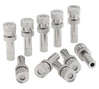 High Pressure Fogging Spray Head，Misting Nozzles， Pack of 10 Misting Nozzles Multiple Sizes for Outdoor Cooling, Humidification, Landscaping(0.6mm)