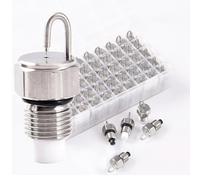 High Pressure Fogging Spray Head，Misting Nozzles， Pack of 50 Stainless Steel Pin Misting Nozzles with Filter 1/8 BSPT 0.15-0.30mm(Filter Cotton,Orifice 0.30mm)